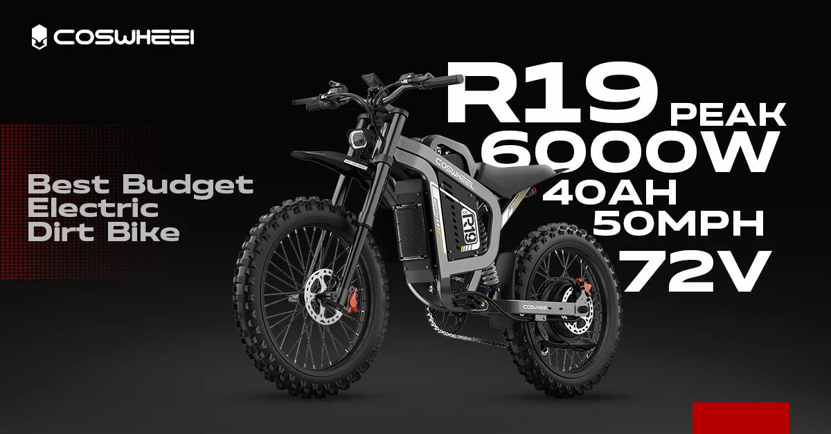 COSWHEEL R19 Electric cycle 72V 40AH Lithium Battery Adult Mountain Ebike 6000W Mountain Electric men's Moped Road E trucks