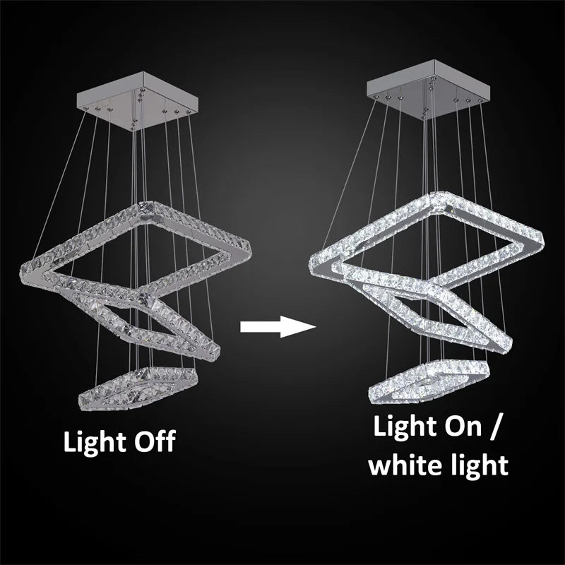 Modern Crystal Chandeliers Ring-Shaped Pendant Lights Living Room And Kitchen Decoration Led Ceiling Lamps Hanging Luminaire