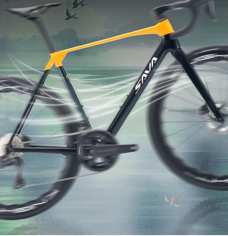 SAVA AEROX SLR8 Full Carbon Fiber Electronic Shift Road Bike Racing Road Bike 7.3kg with SHIMAN0 ULTEGRA 8170 Di2 Kit.