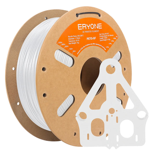 ERYONE 1.75mm PETG GF 3D Printing Filament 1kg Spool Glass Fiber Reinforced for Stronger Prints High Tensile Strength