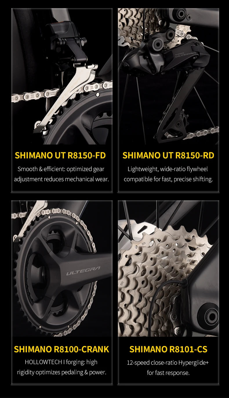 SAVA AEROX SLR8 Full Carbon Fiber Electronic Shift Road Bike Racing Road Bike 7.3kg with SHIMAN0 ULTEGRA 8170 Di2 Kit.