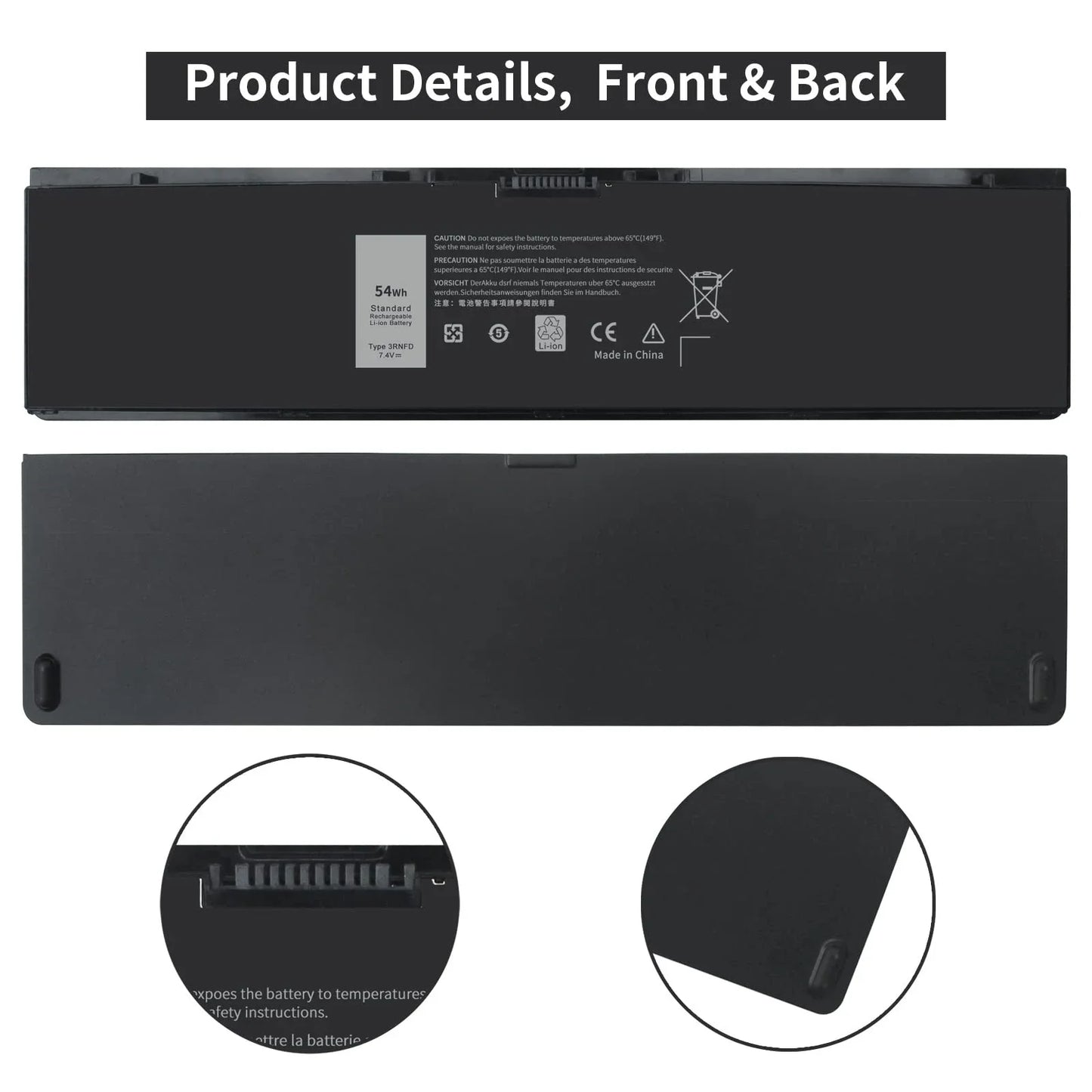 E7440 3RNFD Laptop Battery Replacement for Dell Latitude 14 E7450 E7420 Series Laptop V8XN3 34GKR 451-BBOG BBFV High Capacity