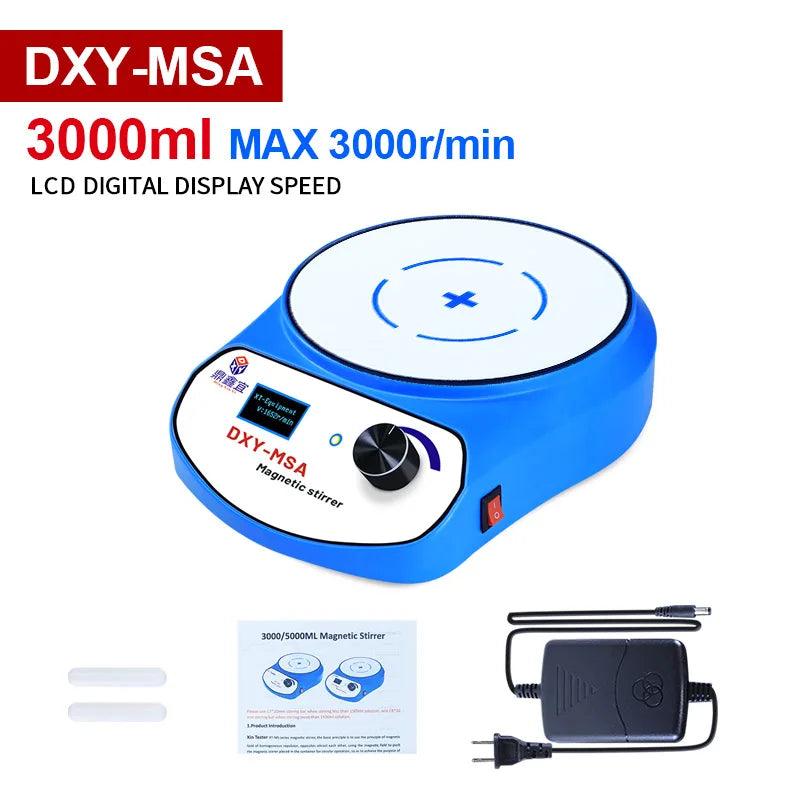 DXY 3000ml 5000ml Mini Magnetic Stirrer Digital Display Liquid Mixer Vortex Equipment With two Stir Bar