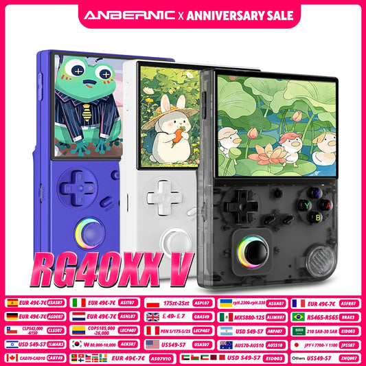 ANBERNIC RG 40XXV 64 Bit Linux Retro Handheld Game Console 4.0'' IPS Screen Supports 5G WiFi Bluetooth HD-Support Output RG40XXV