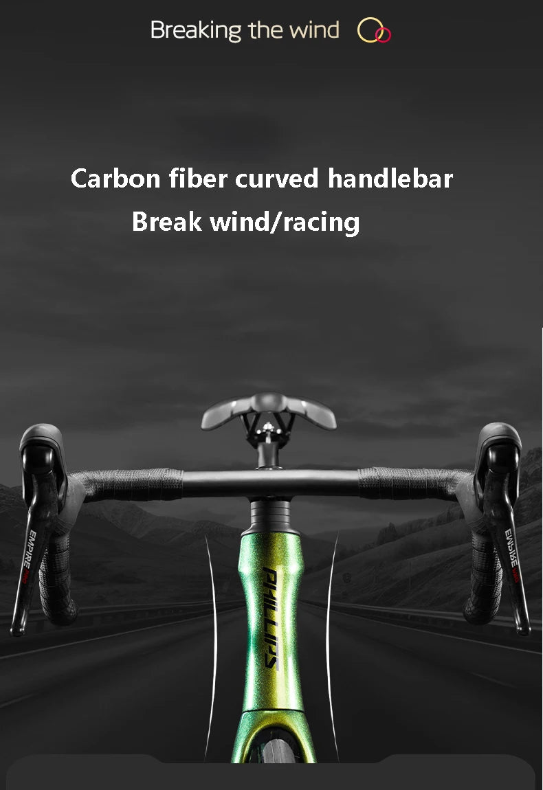 Carbon Fiber Gravel Bike,Racing Road Bike,Carbon Road Bicycle,Curved Handlebar,Brake and transmission are integrated,16/24 Speed
