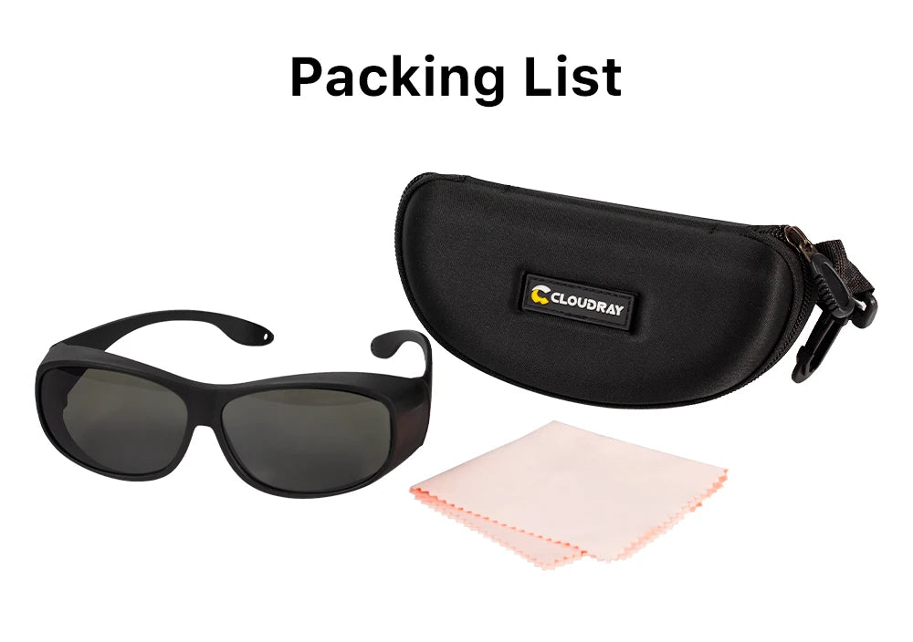 Cloudray 10600nm Style C Laser Safety Goggles OD6+ CE Protective Goggles For CO2 Laser Cutting Engraving Machine