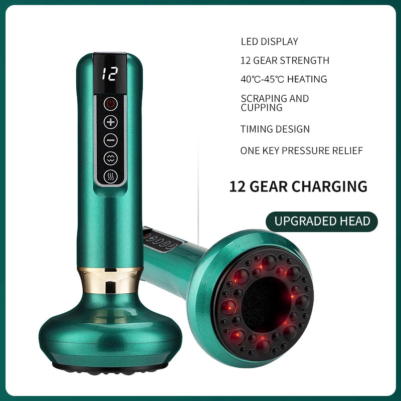 Smart Cupping Vacuum Massage Jars Heating Suction Cup Cellulite Medical Chinese Electric Cupping Therapy Body Relax Guasha Cans