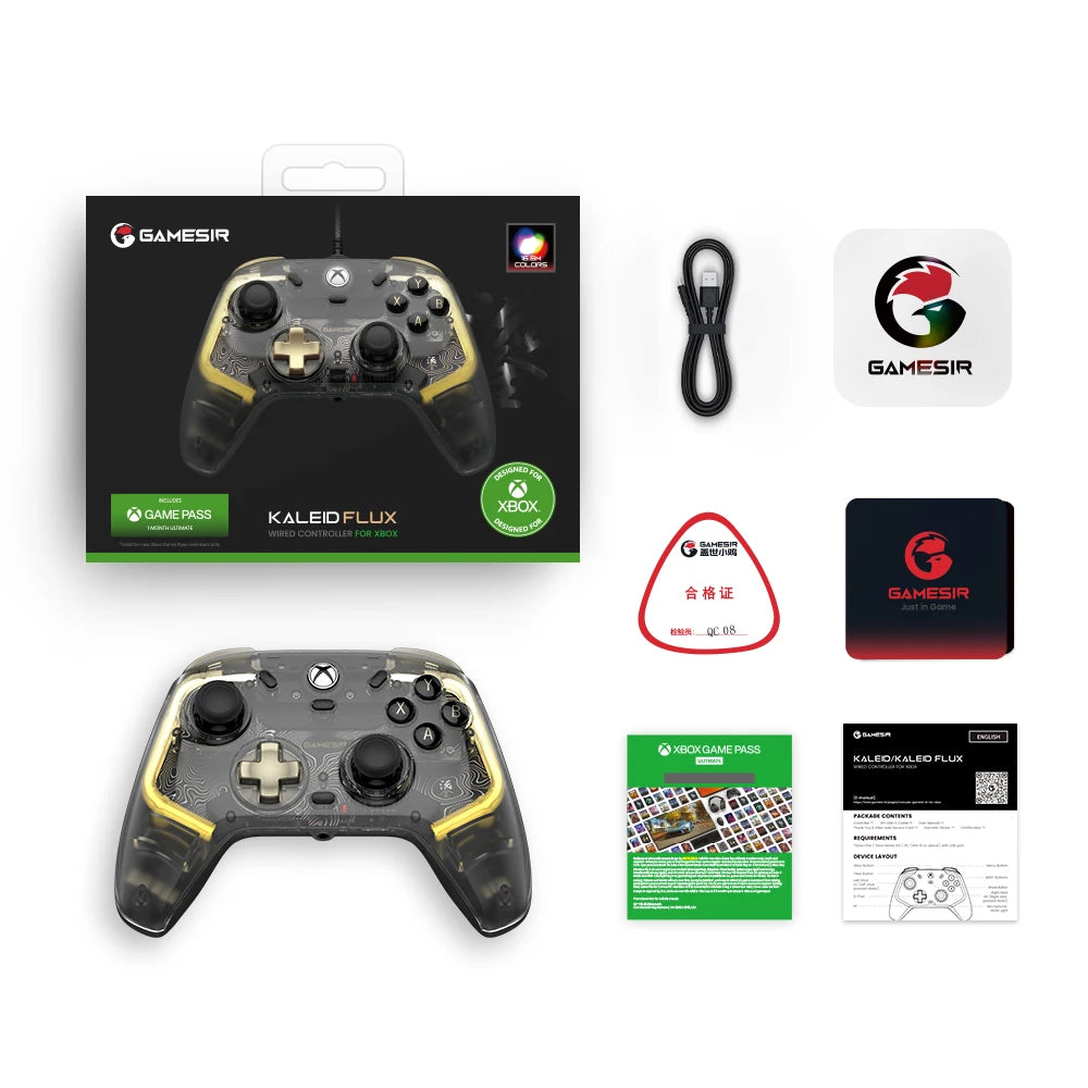 GameSir Kaleid Flux Xbox Gaming Controller Wired Gamepad with Hall Effect for Xbox Series S, Xbox Series X, Xbox One PC Steam
