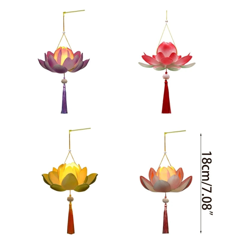 Amazing Blossom Flower Lanterns Light Lamp Party Glowing Lanterns for MidAutumn Festival Gift Dancing Props Lightweight 87HA