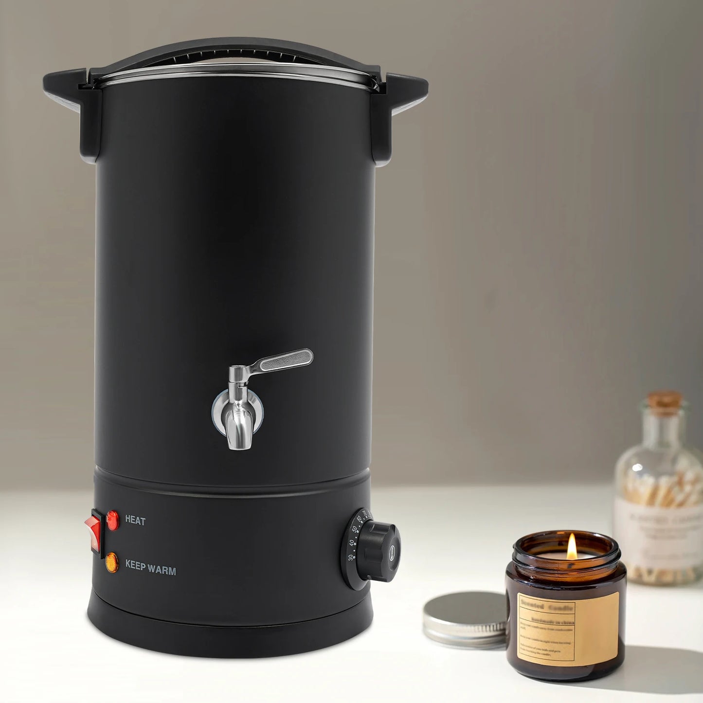 Professional Wax Melting Furnace 8/10/12/15L for Candle Making Repair Large Capacity Easy to Use & Clean