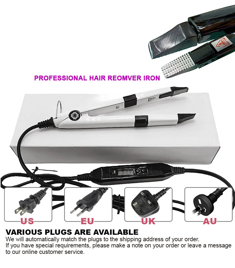 NEW UV V Light Technology Hair Extensions kit Machine Remover Glue applicance tools Set For Tape Hair extension for salon