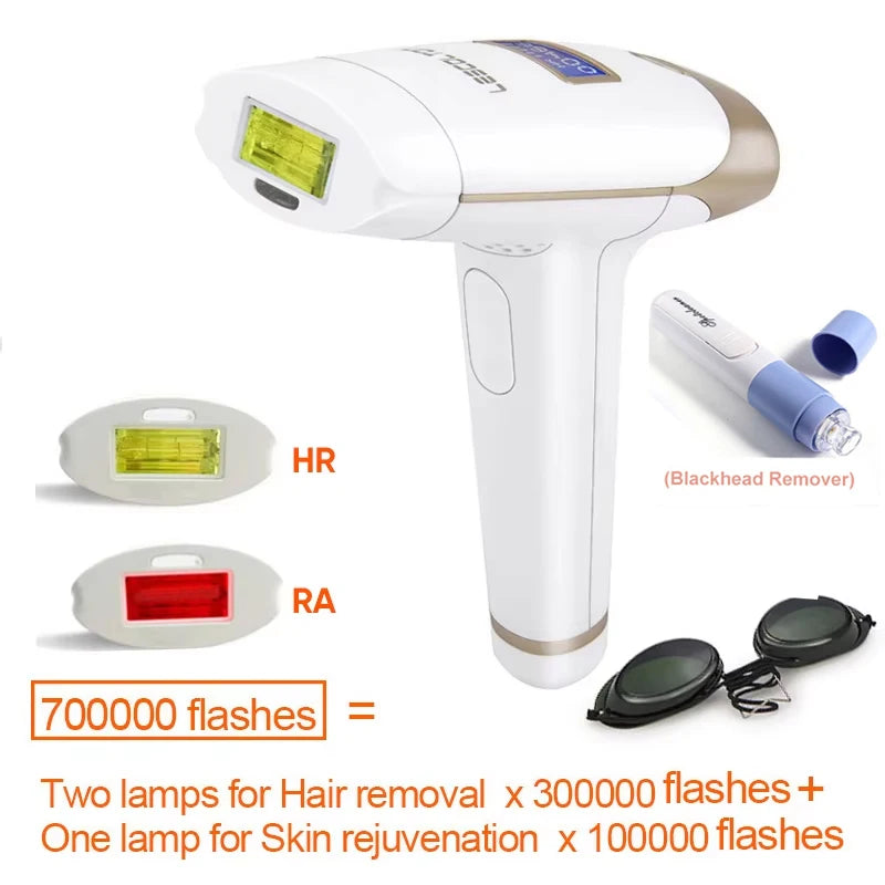 Lescolton IPL hair removal epilator with display, attachments, and fast delivery option.