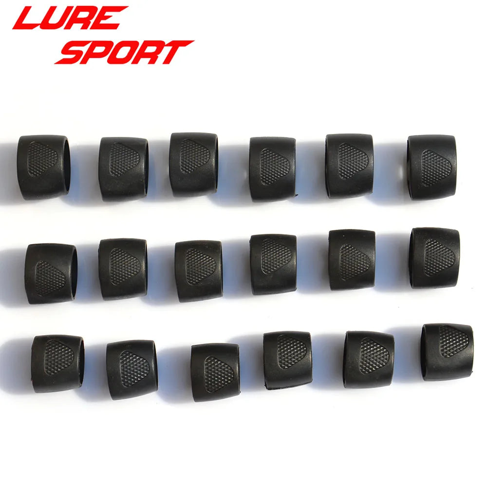 LURESPORT 12pcs 18pcs Graphite Slip Rings Reel Seat hoods for Ice Fishing Rod Building Component Repair rod DIY Accessory