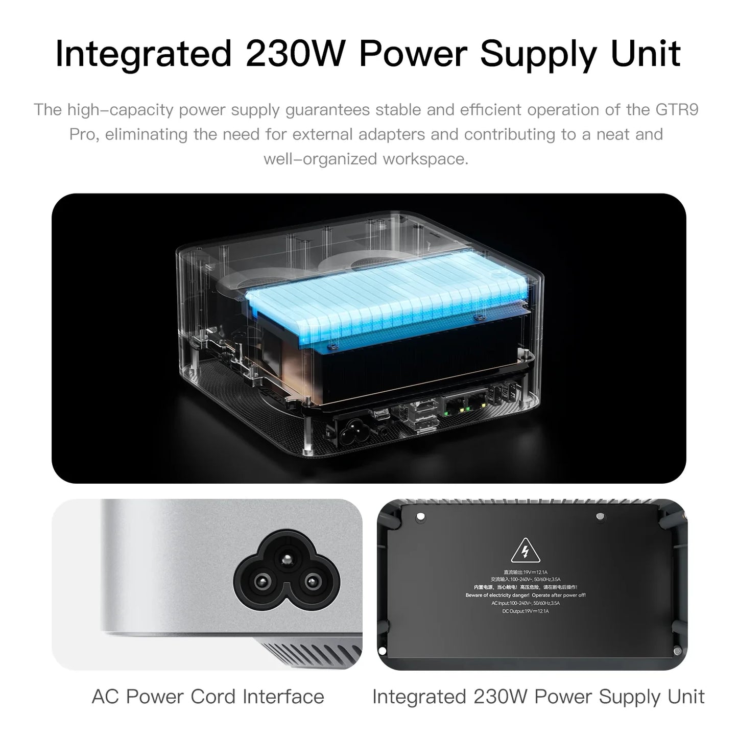 Beelink GTR9 Pro AI Mini PC AMD Ryzen AI MAX+ 395 LPDDR5X 128GB 8000MT/s 2TB SSD 140W Ultra 10GbE LAN WiFi7 BT5.4 Fingerprint