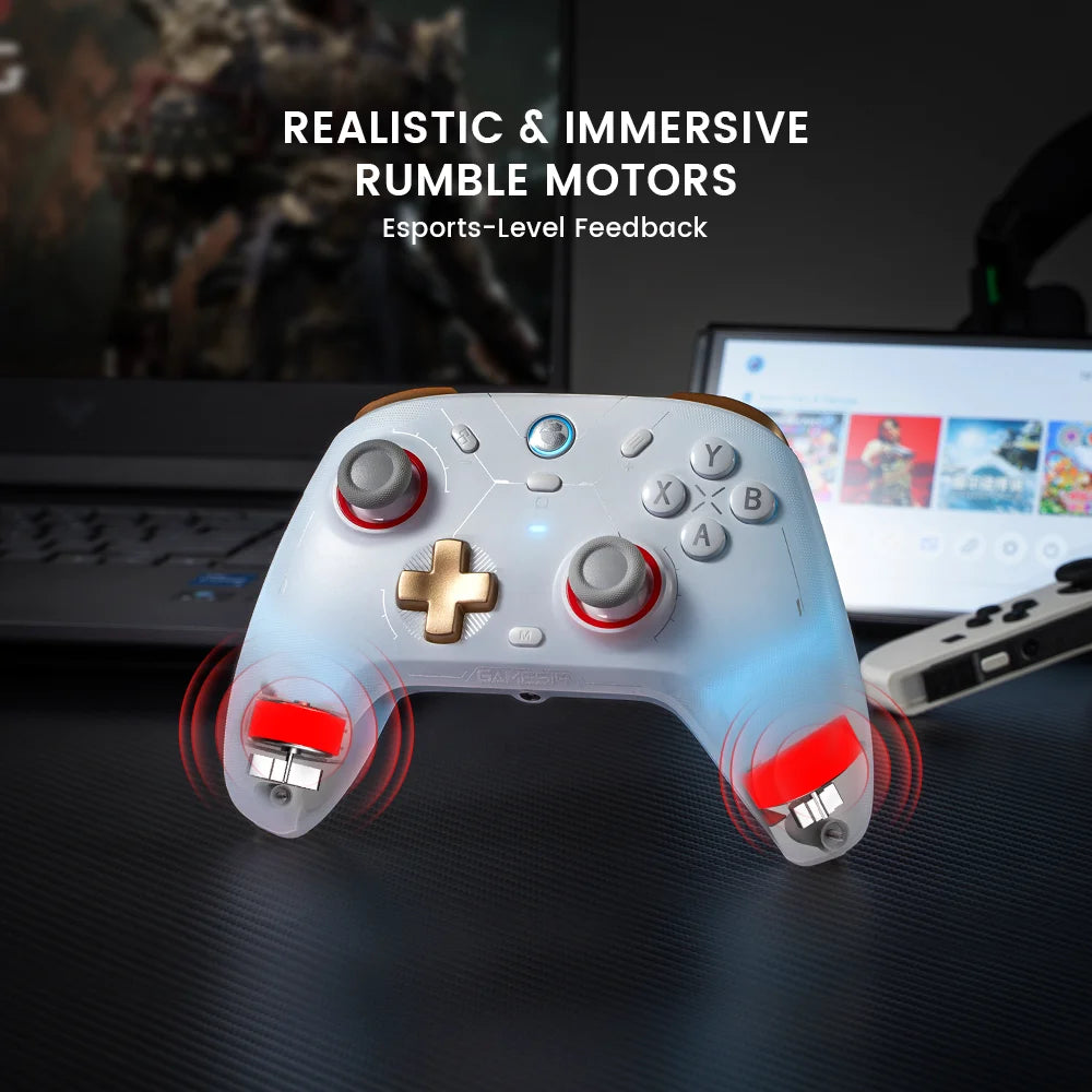 New Gamesir Cyclone 2 Wireless Controller with  Hall effect Controller for PC Steam Switch ios Andrioid Optional base