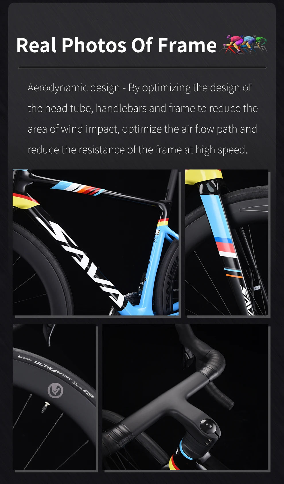 SAVA C7 Racing Team Full Carbon Fiber electronic shifting Road Bike 24-speed with SHIMAN0 7170 DI2 Kit, UCI Approved