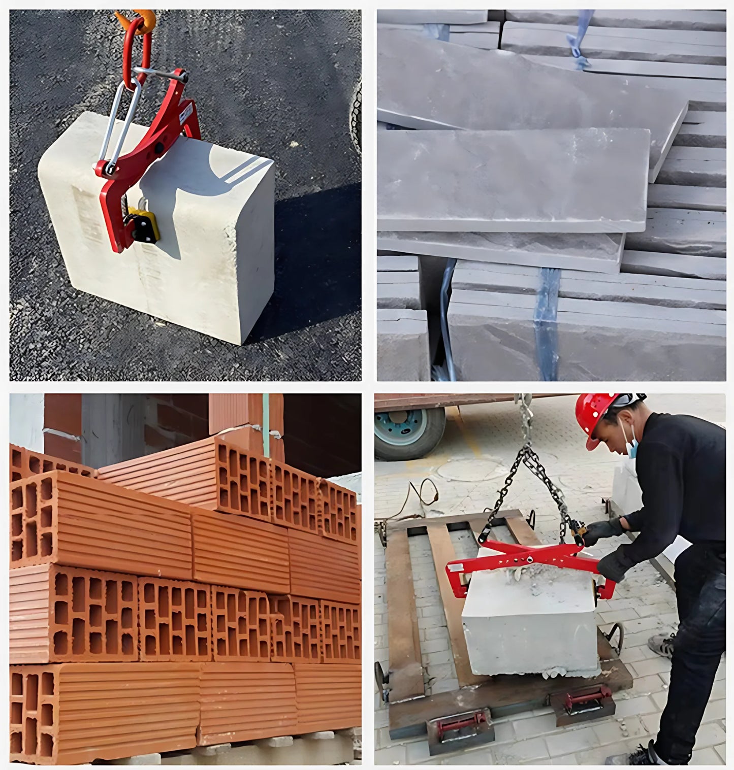 Granite Slab Lifting Clamp Chain 325/350/500/600kg Adjustable Roadside Stone Heavy Lifting Clamps for Granite Stone Marble