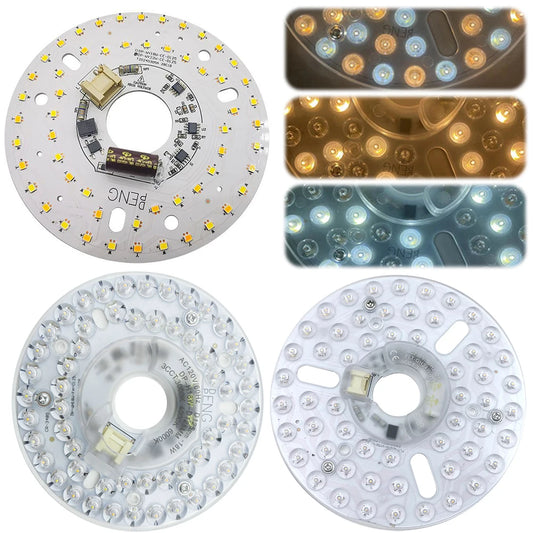 3.9/4.9/6.2 Inch 3000/4000/5000K Ceiling Fan Light Retrofit Kit Ceiling Flush Light Replacement Panel Pendant Light Round Panel