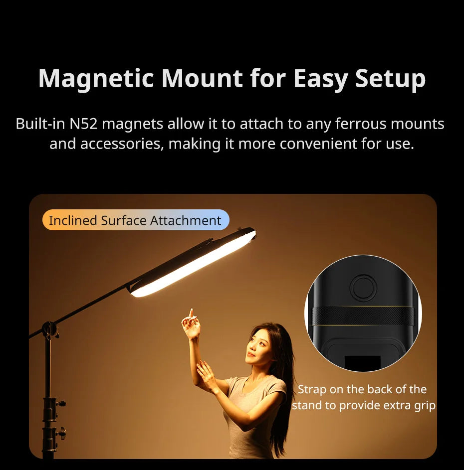 Ulanzi UA12 12W Inflatable Air Tube Light 2700K-6500K Bi-Color Light Wand Pocket Light Stick with Magnetic Mount for Livestream