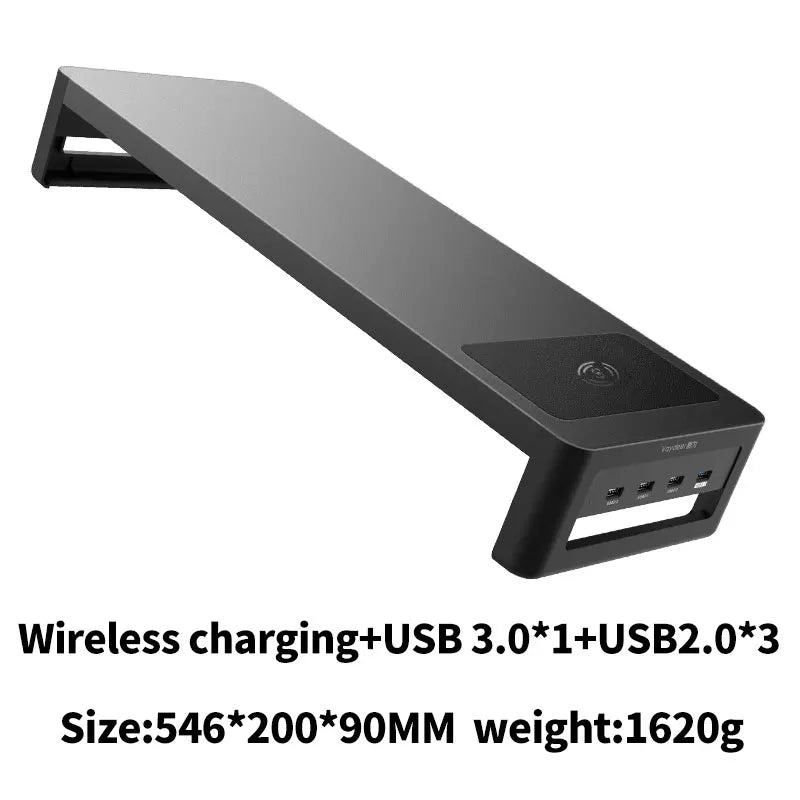 VAYDEER Monitor Stand Riser with USB3.0 Hub Support Data Transfer and Charging Steel Desk Organizer for Laptop Computer