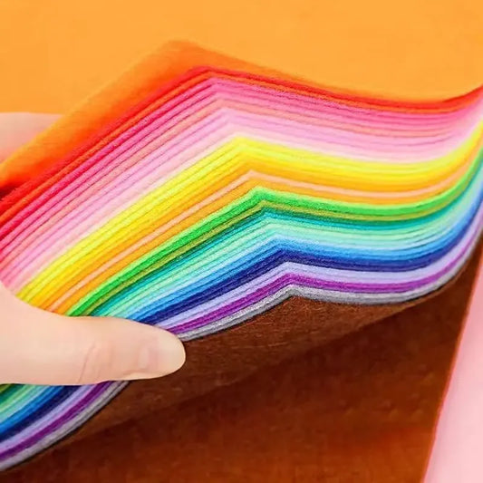 10-40Pcs Assorted Color Felt Fabric Sheets 1mm Thick Nonwoven Felt Fabric Patchwork Sewing Squares Felts Cloth Craft Packs./\]-