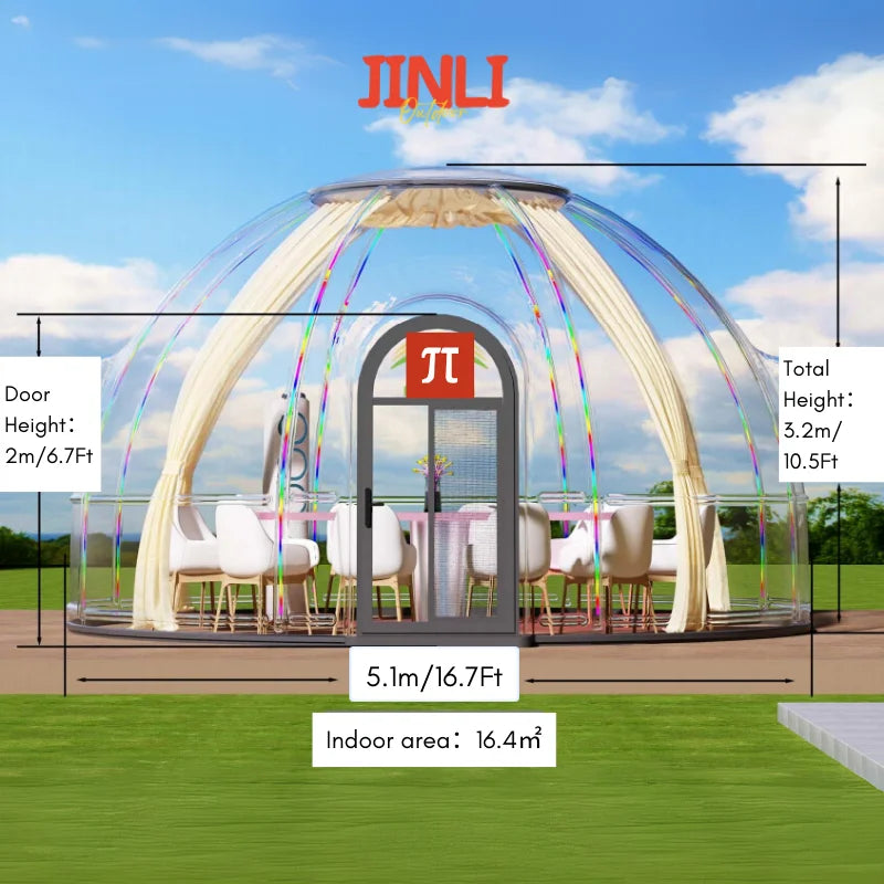 2026Transparent Tent PC Dome Tent Geodesic Lgloo Round Clear House Catering Cabin Hotel Resort Luxury Celebrating Events Tipi