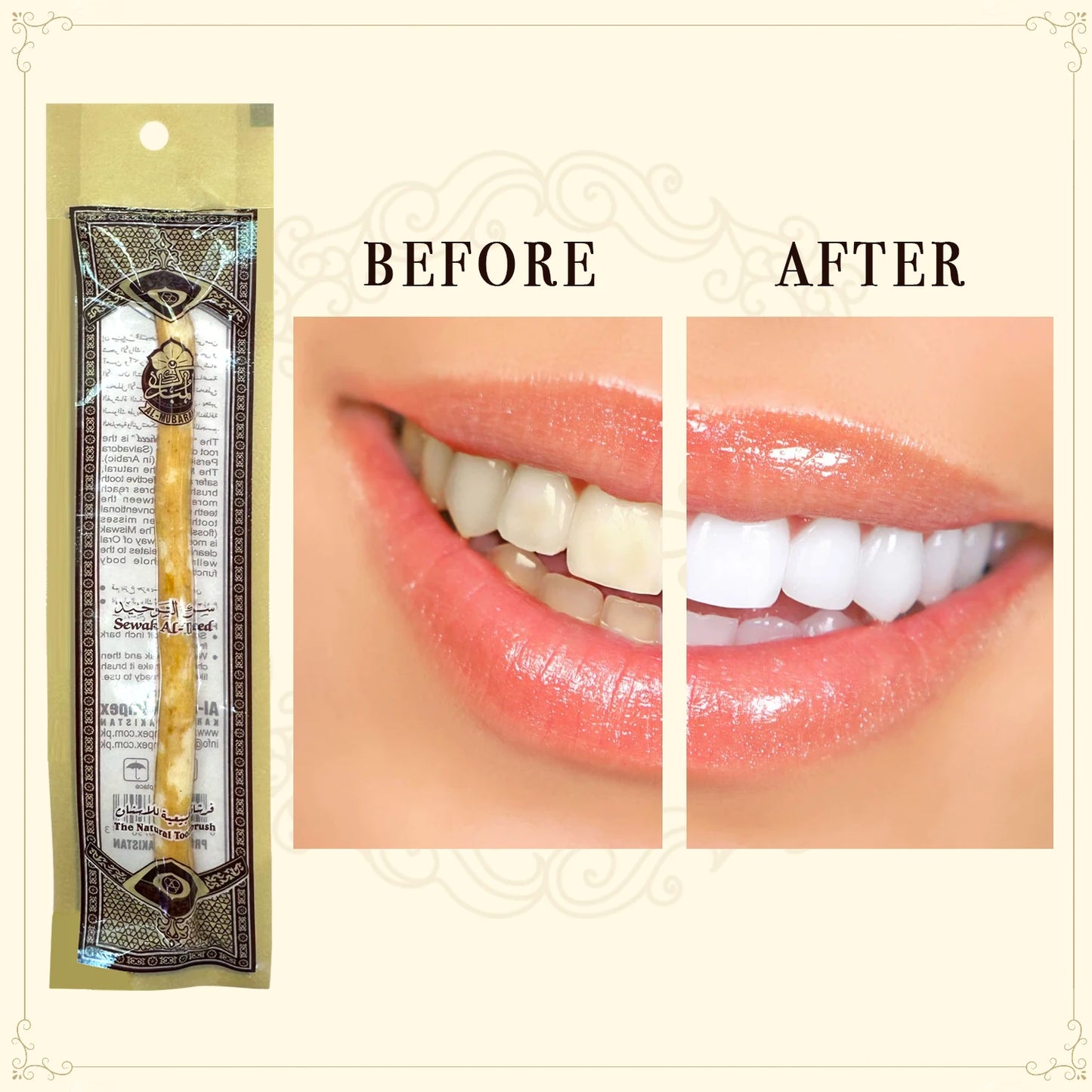 3 Pack Organic Miswak Toothbrush Traditional Stick Wooden Twig Toothbrush Handmade Natural Toothbrush Gentle For Gums Gift
