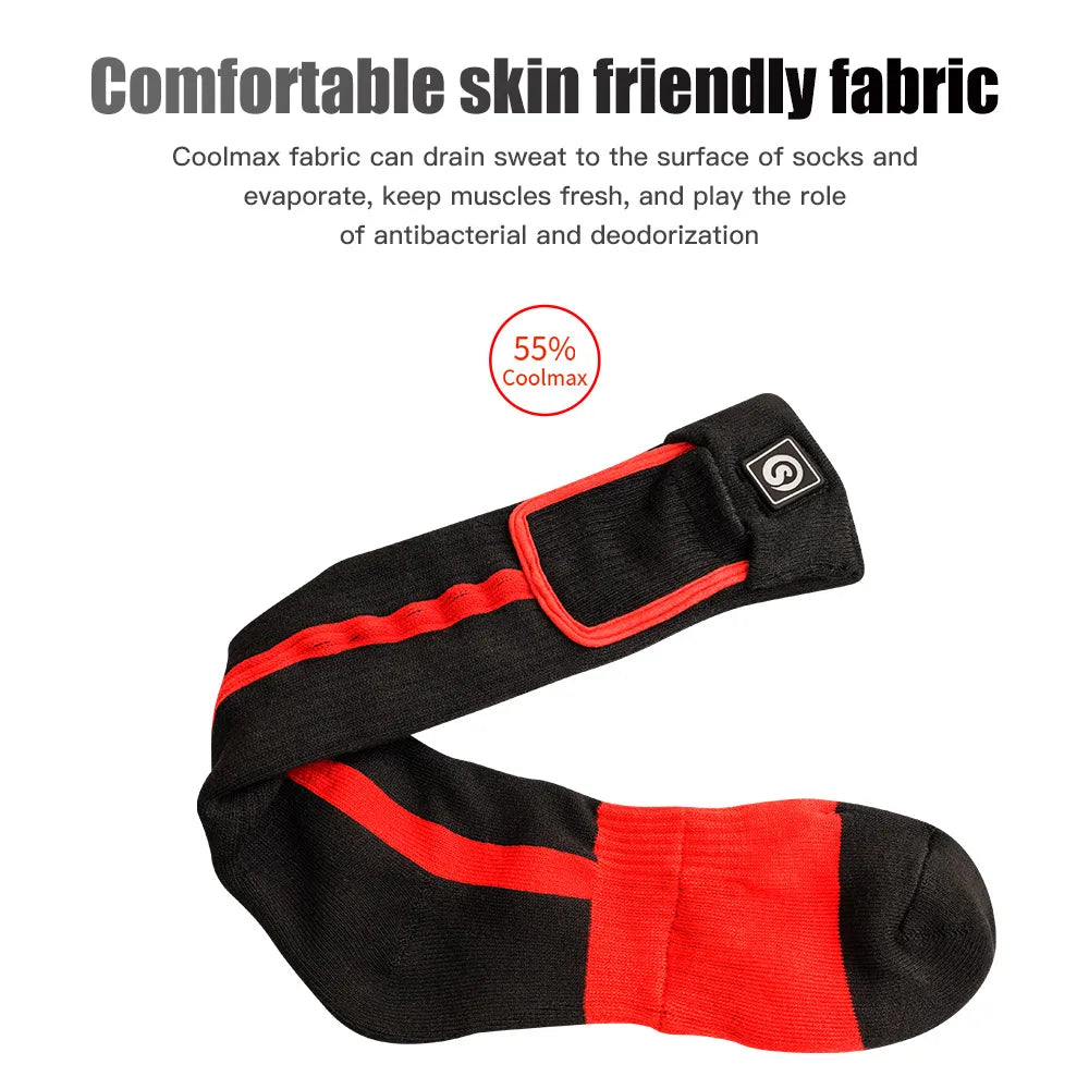 Savior Heated Socks Man Winter Rechargeable Outdoor Sport Thermal Heated Foot Warmer Ski Sports Heated Socks Warm Snowmobile Ski