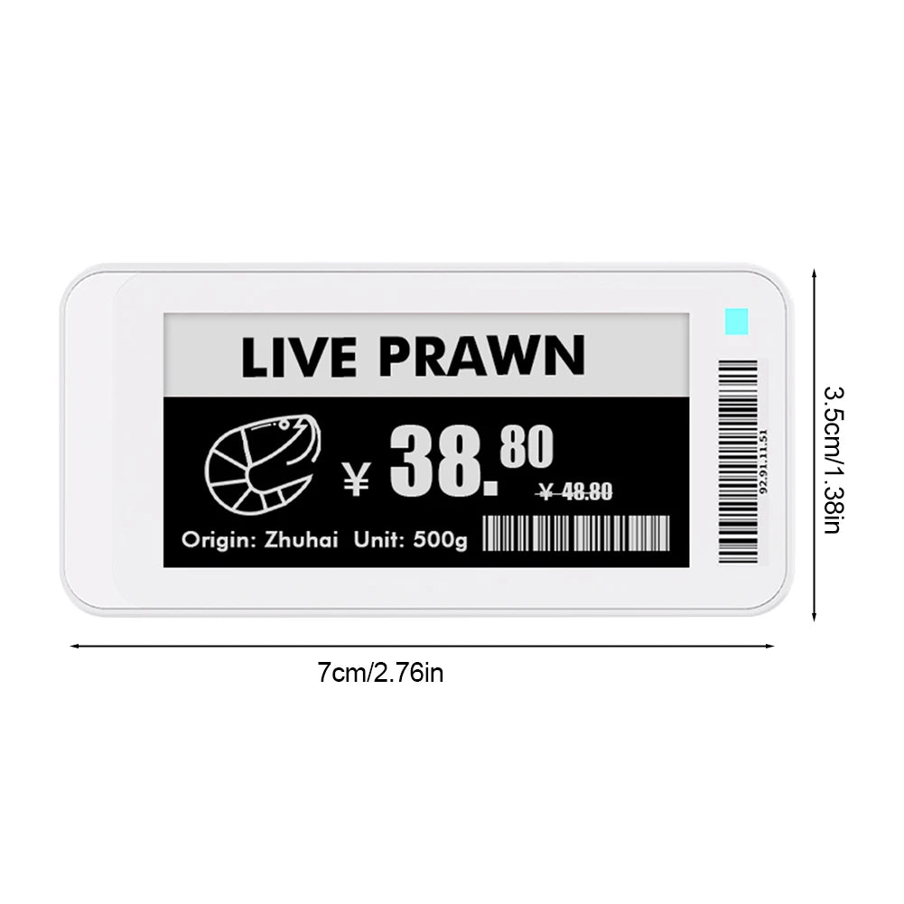 2.1'' 2.9'' E-paper E-Ink EInk Display Screen BT Version App Operating Software TFT Screen IP65 Electronic Price Tag Card