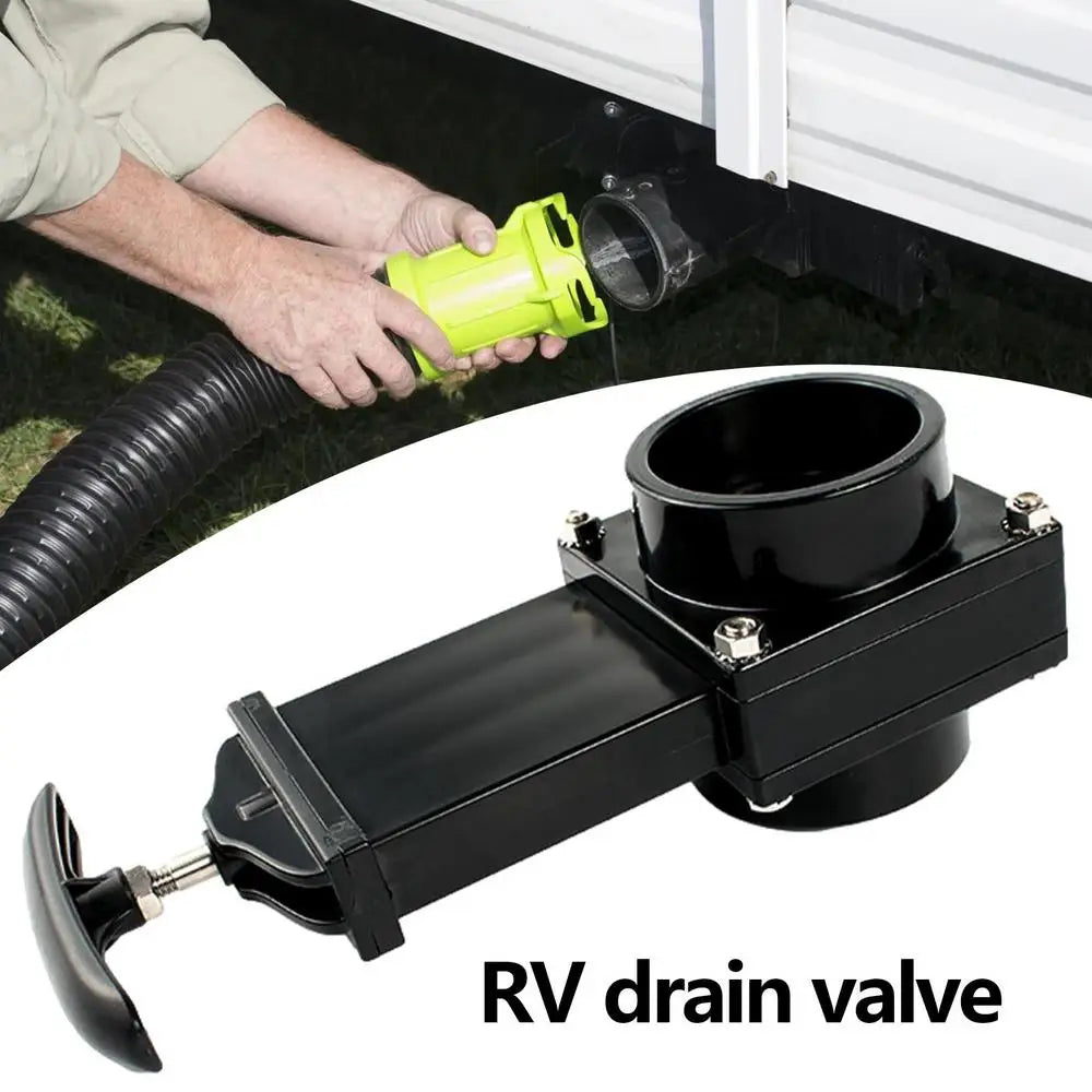 RV Waste Valve 50mm Multifunctional Sewage Valve For Camper Camping Car Replacement Gadgets To Drain Water Waste For Campers