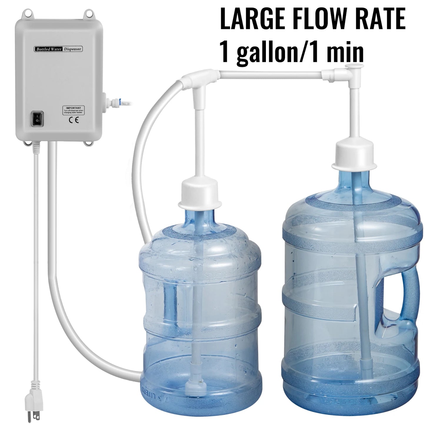 SucceBuy Water Bottle Dispenser Pump System Filter Softener Single/Double Pipe Reverse Osmosis Equipment Refrigerator Ice Maker