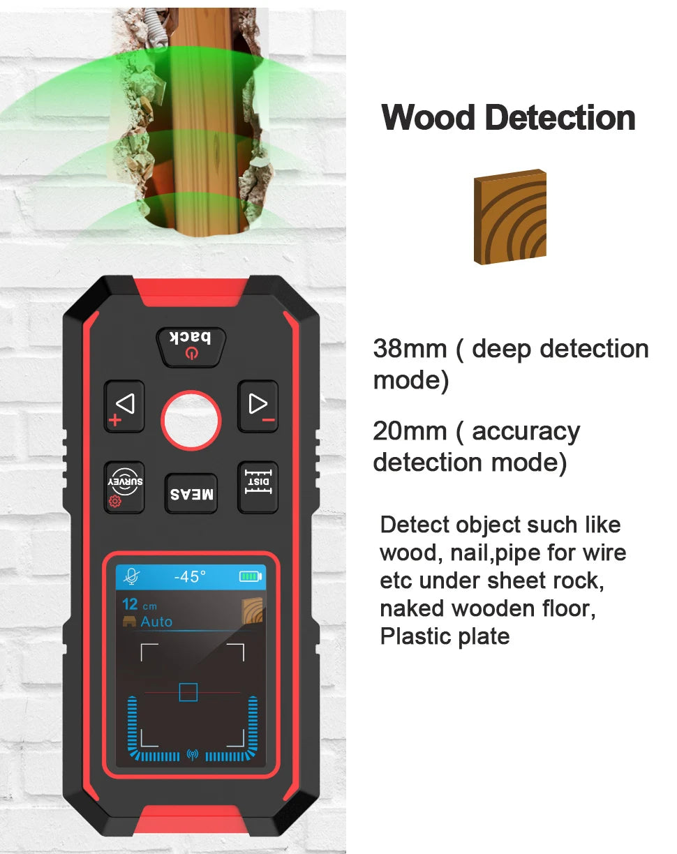NF-518S Industrial Metal Detectors Metal Detector AC Cable Metal Pipes Rebar Multifunctional Wall Detector With Positioning Hole