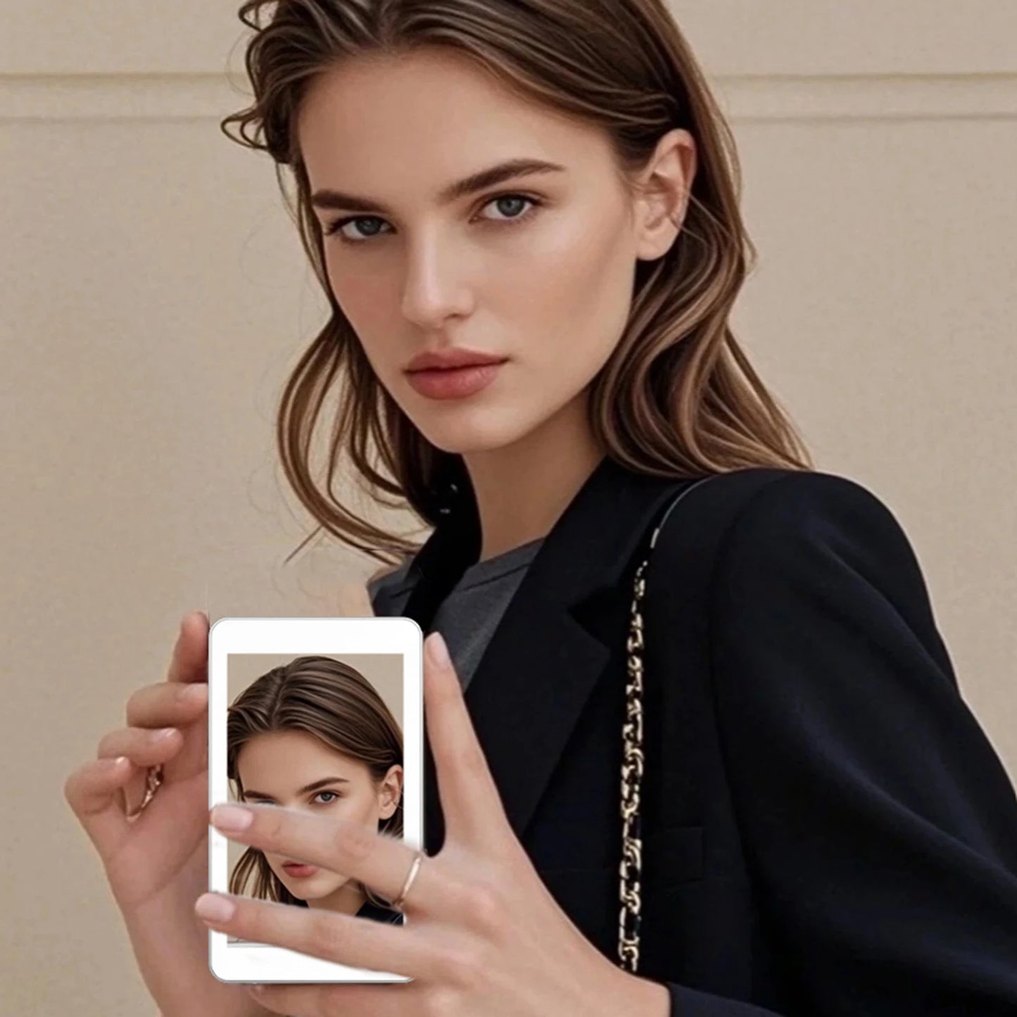 Smartphone Magnetic Monitor Screen Projector Phone Rear Camera Vlog Selfie for Live Stream Video Recording for Android iPhone