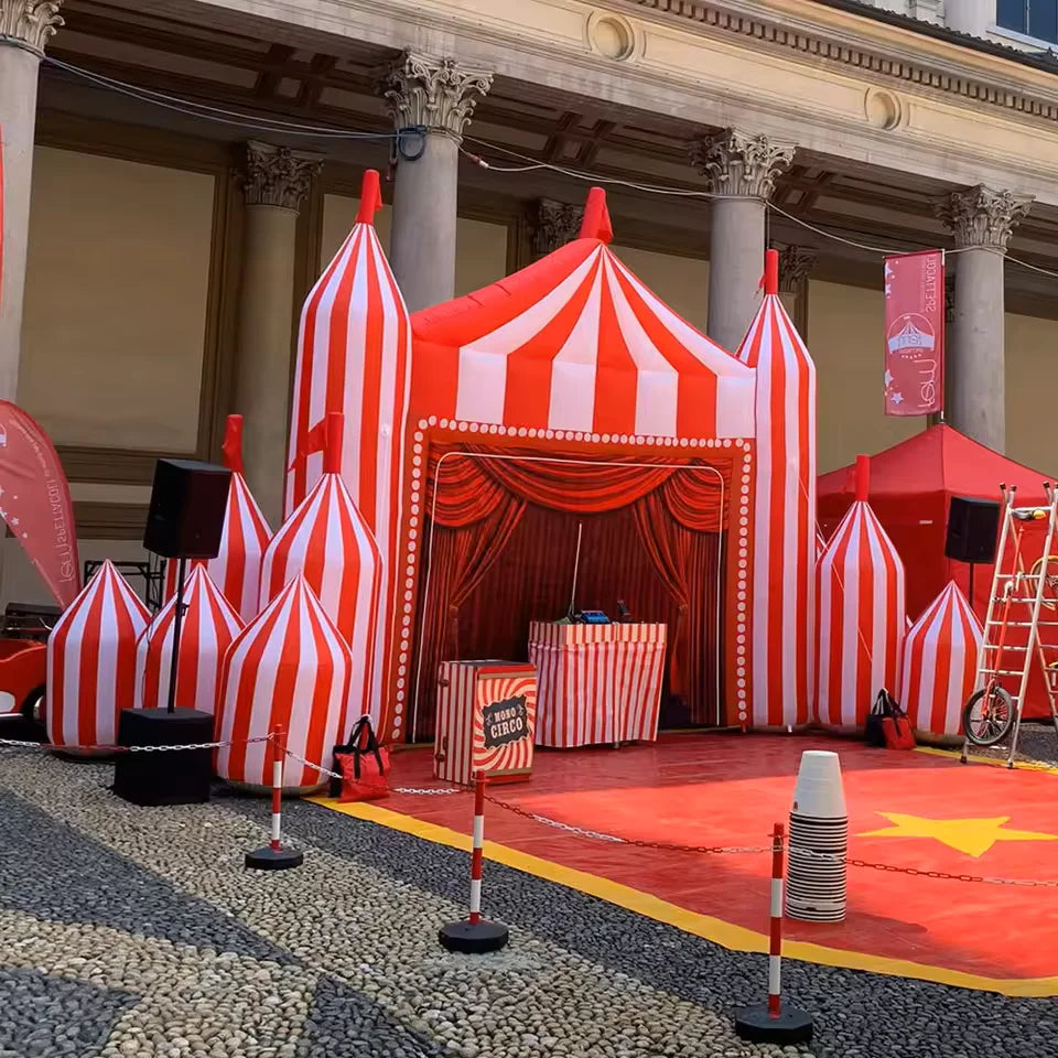 Giant Inflatable Circus Arch Way for Decoration Toys Inflatables Carnival Circus Arch Circus Theme Party Decoration Inflatable