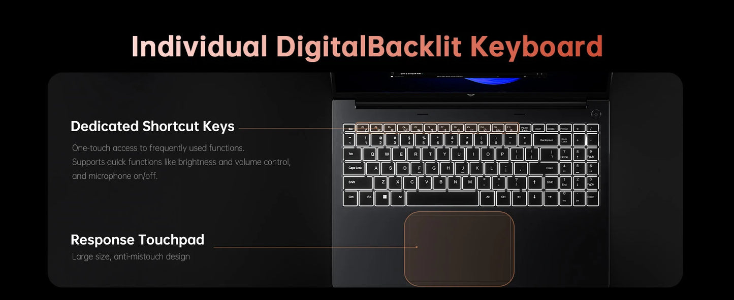 16" Laptop FHD Long Battery Life  AMD Ryzen 7 H255 Up to 4.9GHz Fast 16GB DDR5 512GB SSD Upgradable Win11 Pro for Gaming Busines