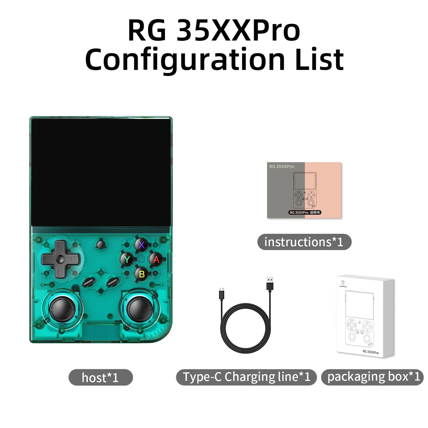 Anbernic RG 35XXPRO 64 Bit Handheld Game Players 3.5'' IPS Screen Linux System Video Game Console Portable Simulator 64G HD-Out