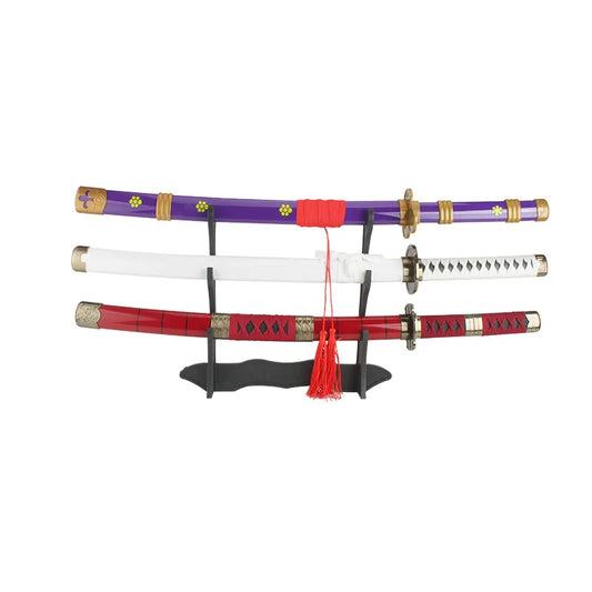 80cm/31.5"Roronoa Zoro Katana Anime Sword  Cosplay Weapons Props 3pc Toy Sword Set  Shusui Lchimonji  Sandai Kitetsu