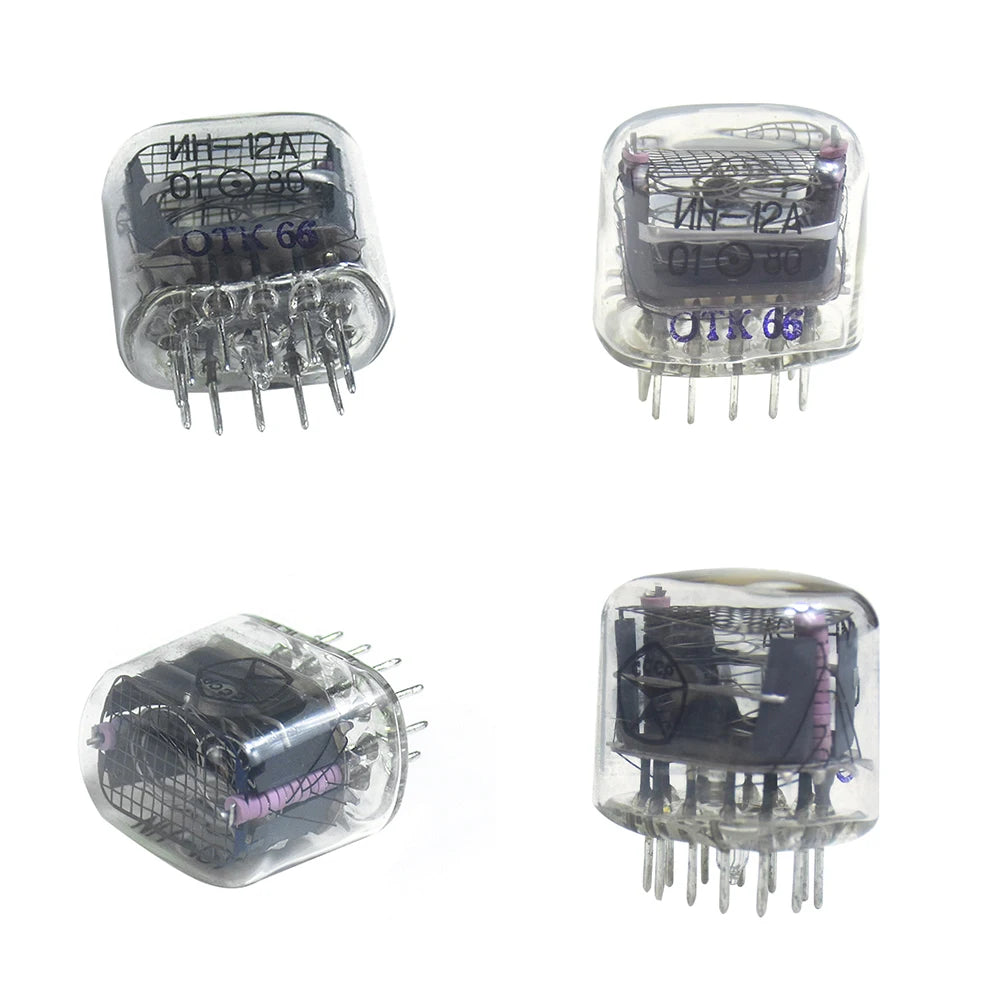 1-6PCS IN-12 Digital Tube with Decimal Point Nixie Glow Tubes Symbol Tube IN12 Nixie Tube Clock Glow Tube for LED Clock DIY Part