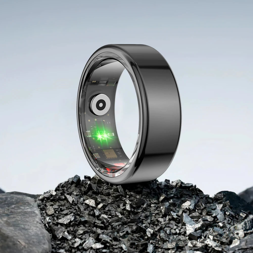R02 Smart Ring Fitness Tracker Ring 5.0 Bluetooth-Compatible Blood Oxygen Tracker IP68 & 5ATM Waterproof for Android for IOS