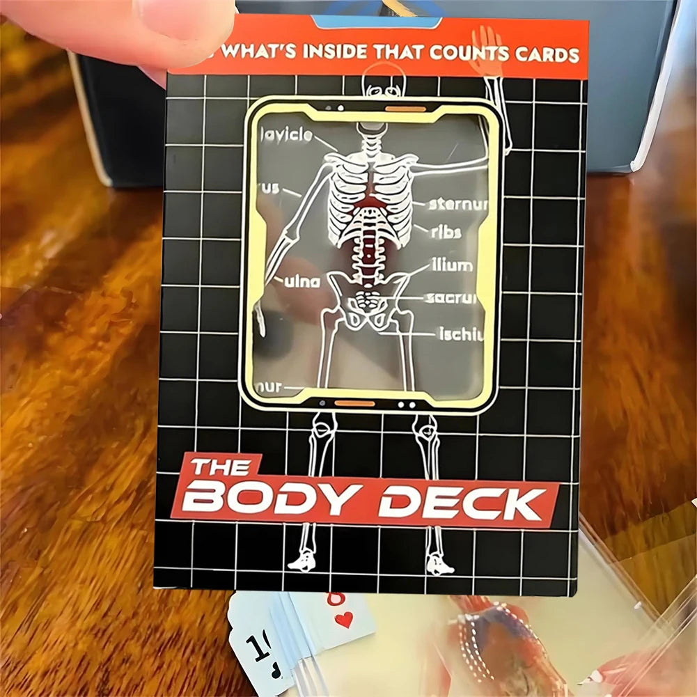 Funny Anatomy Poker Reusable Body Transparent Playing Cards Multi-Purpose Human Anatomy Playing Cards for Friend Gifts