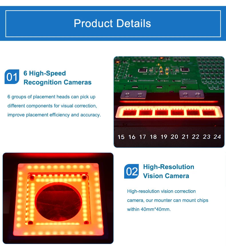 Stock in EU SMT660 Electronics Production Machinery Automatic Led Making Chip Mounter Assembly Pcb Smt Pick and Place Machine