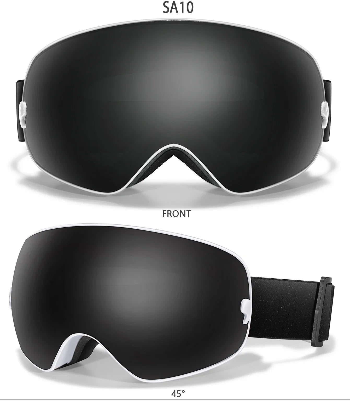 Winter Outdoor SKI Goggles Men And Women Teen, Free Optical Frame and Bag, UV400 Anti-Fog Snowboard Eyewear, Charistmas Gifts