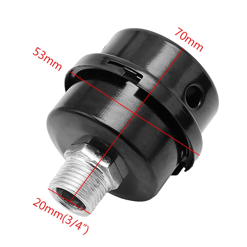 12.5mm 16mm 20mm Air Compressor Parts Metal Air Compressor Intake Filter Noise Muffler Silencer 1/2'' 5/8" 3/4'' Thread M12