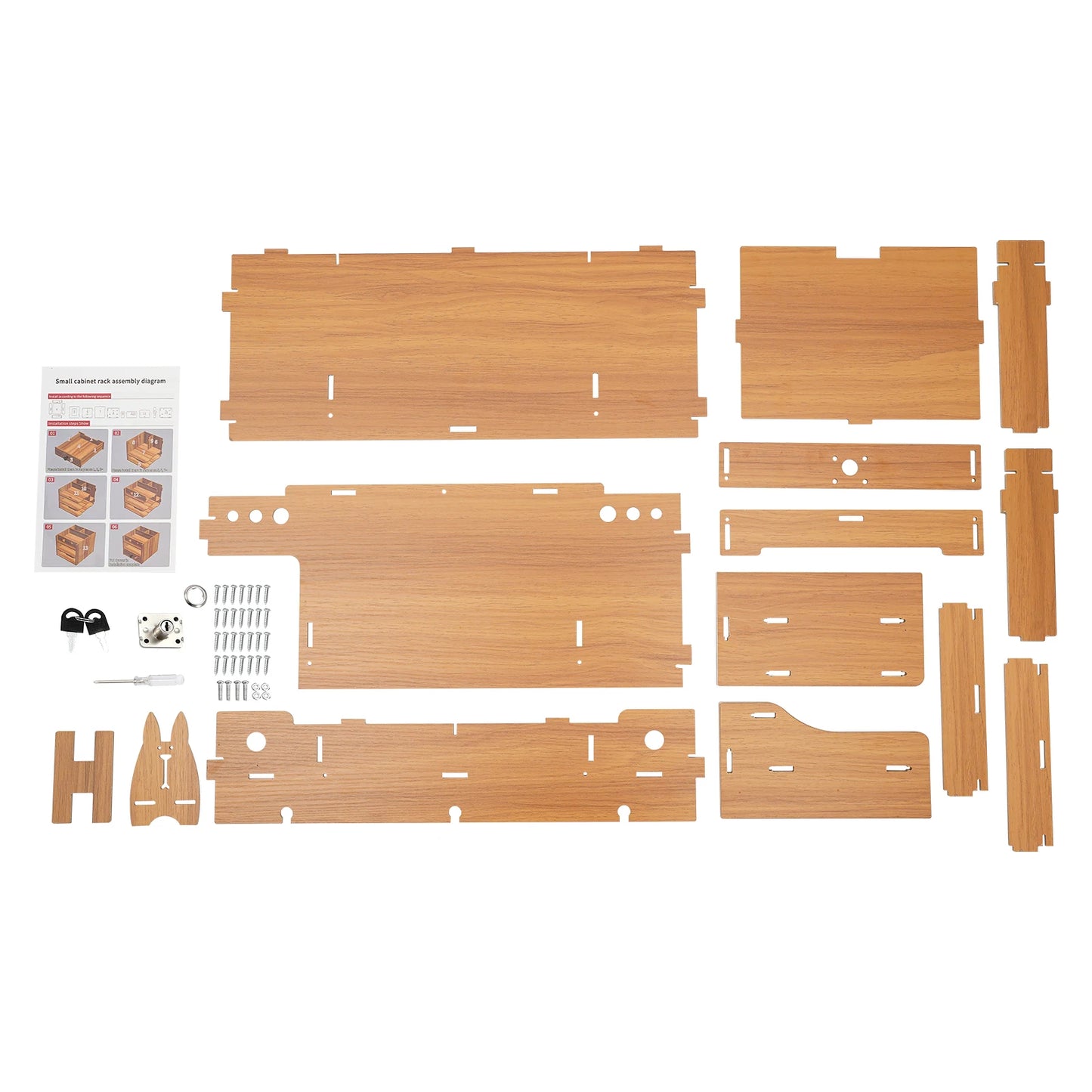 Wooden Desk Organizer W/ Drawer File Storage Desk Monitor Riser Computer Stand