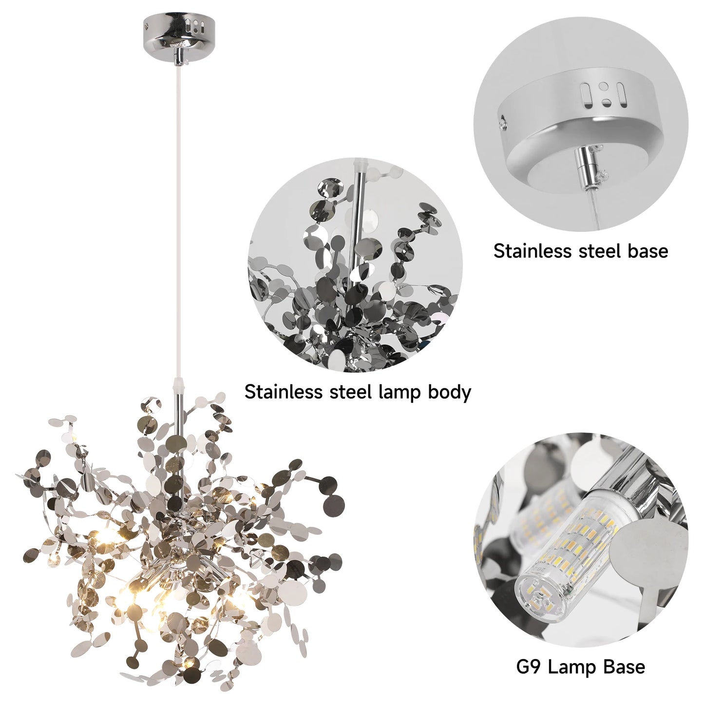 Modern Pendant Light Led Firework Chandelier Hanging Ceiling Lamp Dining Room Kitchen Island Nordic Luminaire Home Decor Fixture