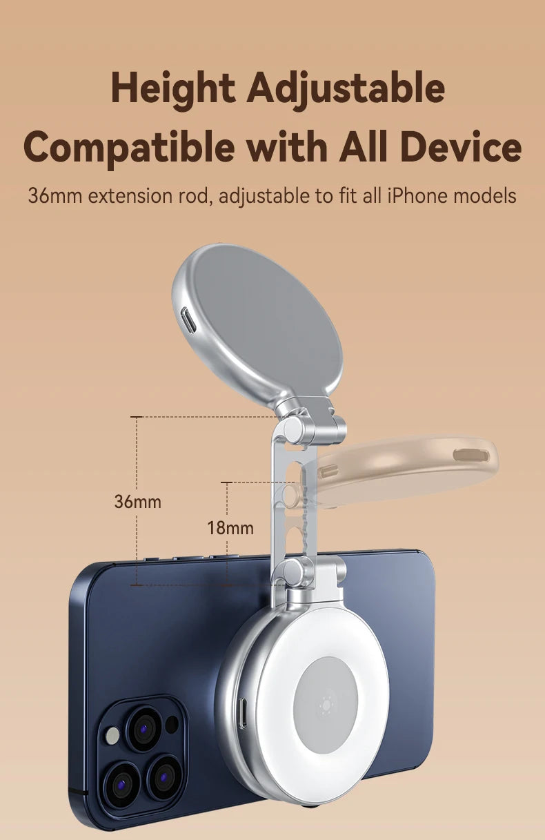TELESIN Magnetic Phone Camera Shoot Hand Grip Universal Smart Phone Holder Shooting Aid Remote Control Handle for Iphone Andriod