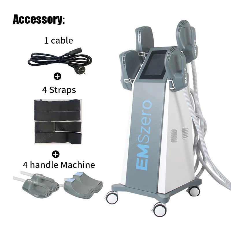 Professional EMSzero RF Machine 2024 EMSzero Body Sculpting Machine 4 Handle Fat Burning EMS Slimming Muscle Stimulator 15 Tes