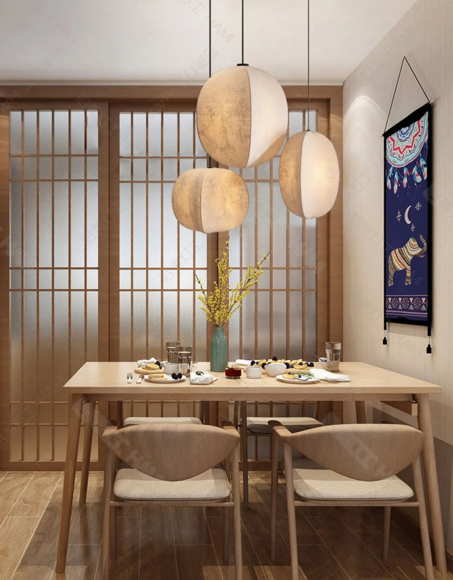Nordic E27 Led Pendant Lights Wabi Sabi Dining Room Led Hanging Lamp Bar Suspend Light Fixture Lustre Luminaria Home Light