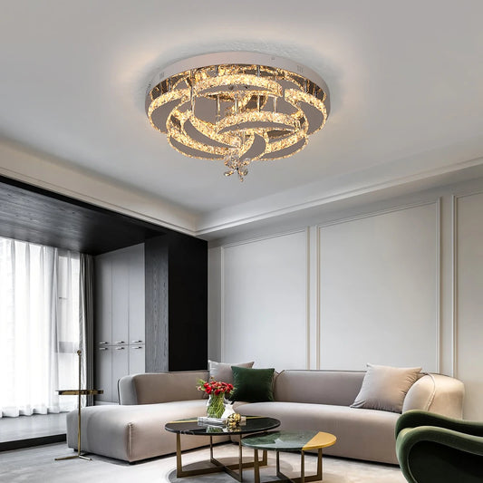 VETRULUS Luxury K9 Crystal Chandelier Modern Ceiling Lamp Led Living Dining Room Decor Pendant Light Dimmable Lustre Home
