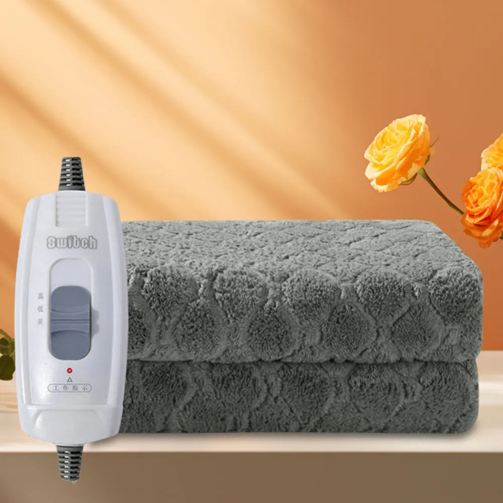 1.5x0.7M 220V Electric Blanket Woolen Thicker Heater Heated Mattress Thermostat Travel Heating Mat Winter Body Warmer For RV SUV